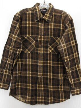 VINTAGE Big Yank Shirt Medium Flannel Plaid Button Up Heritage 90s